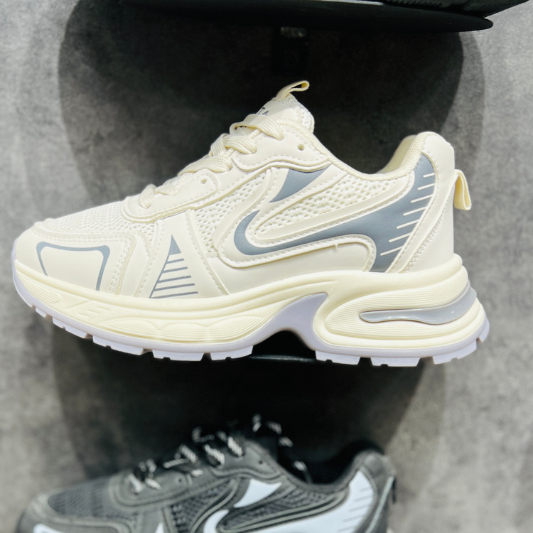 کتونی وارداتی K.Shoes زنانه نقرهای مشکی سفید - تصویر 3