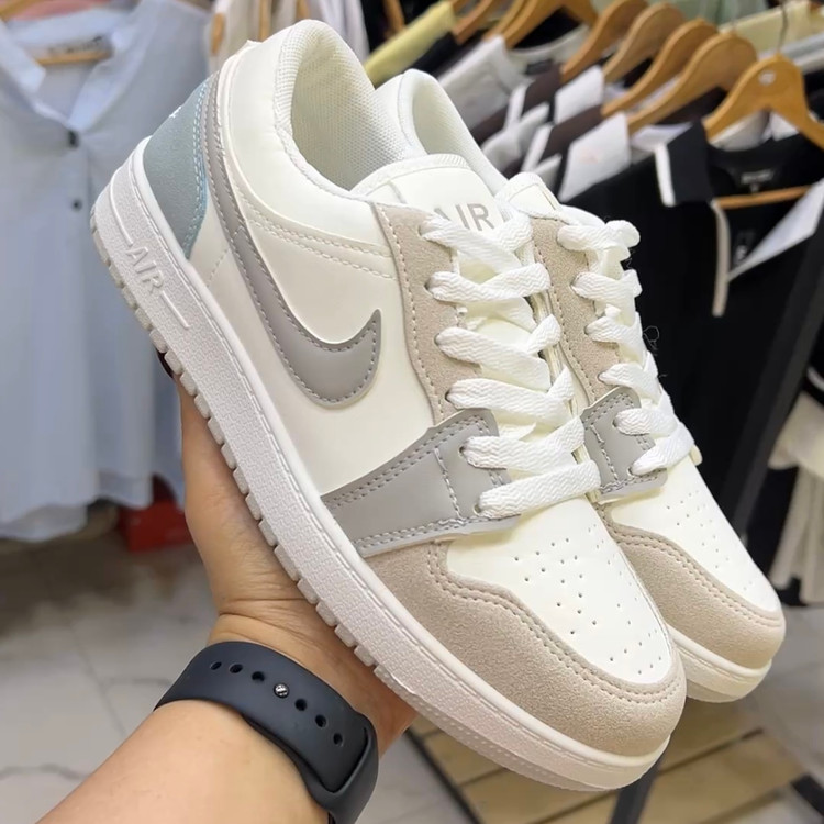 كتونى جردن وان لو-jordan one low-اسپرت و روزمره/طوسي آبى