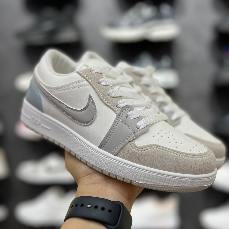 كتونى جردن وان لو-jordan one low-اسپرت و روزمره/طوسي آبى